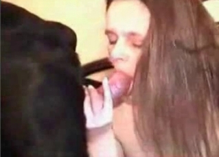 Young zoophile is enjoying oral bestiality XXX