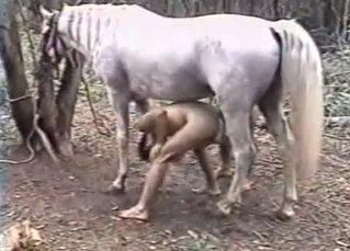 White pony brutally penetrated by two insane men