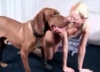 Hot-shaped young lady fucked by a doggy